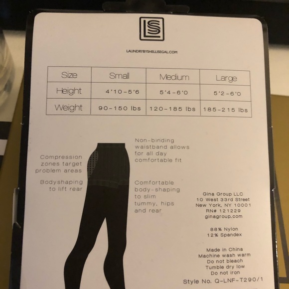 NWT Shaper Tights. Black. Size Medium - Picture 3 of 3